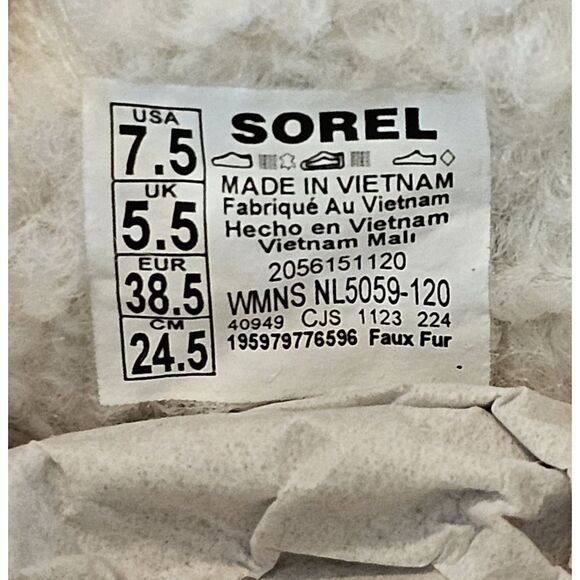 Women's SOREL VIIBE Clog Cozy Size 7 1/2 Mule Bleached Ceramic Brand New In Box - Picture 8 of 10